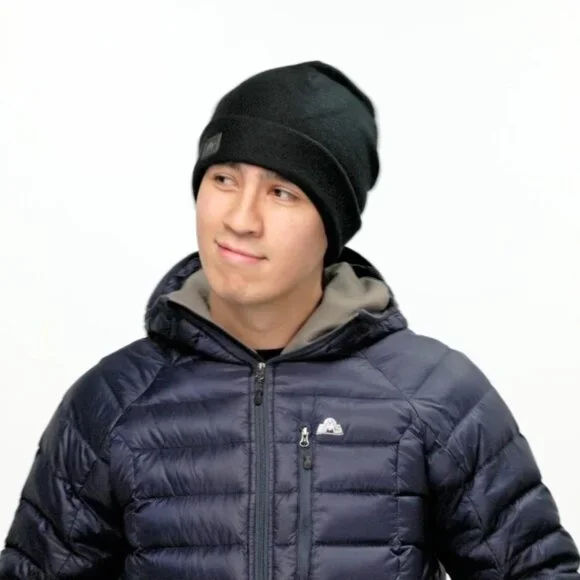 Heavyweight Fleece Beanie Double-Layer Warmth One Size  display picture 1